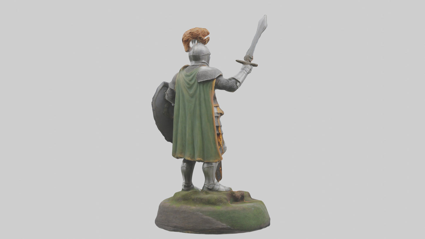 3D model Knight of the Forest statue model VR / AR / low-poly