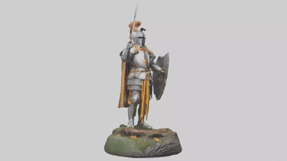 3D model Knight of the Forest statue model VR / AR / low-poly
