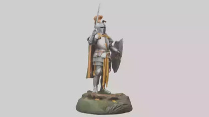 3D model Knight of the Forest statue model VR / AR / low-poly