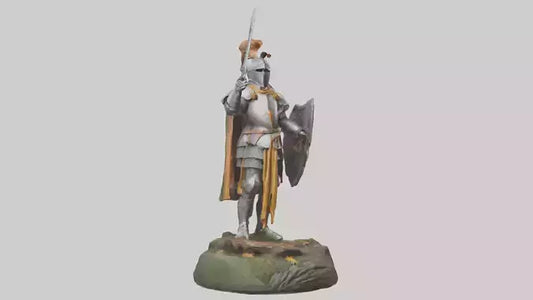 3D model Knight of the Forest statue model VR / AR / low-poly