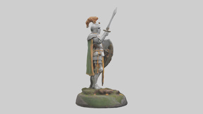 3D model Knight of the Forest statue model VR / AR / low-poly