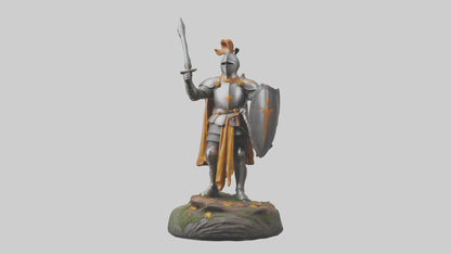 3D model Knight of the Forest statue model VR / AR / low-poly