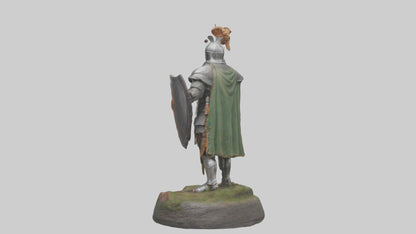 3D model Knight of the Forest statue model VR / AR / low-poly
