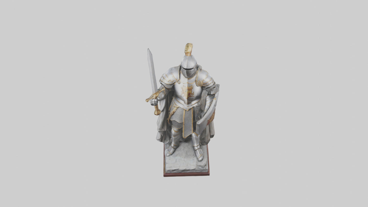 3D model Knight of the Realm Statue model VR / AR / low-poly