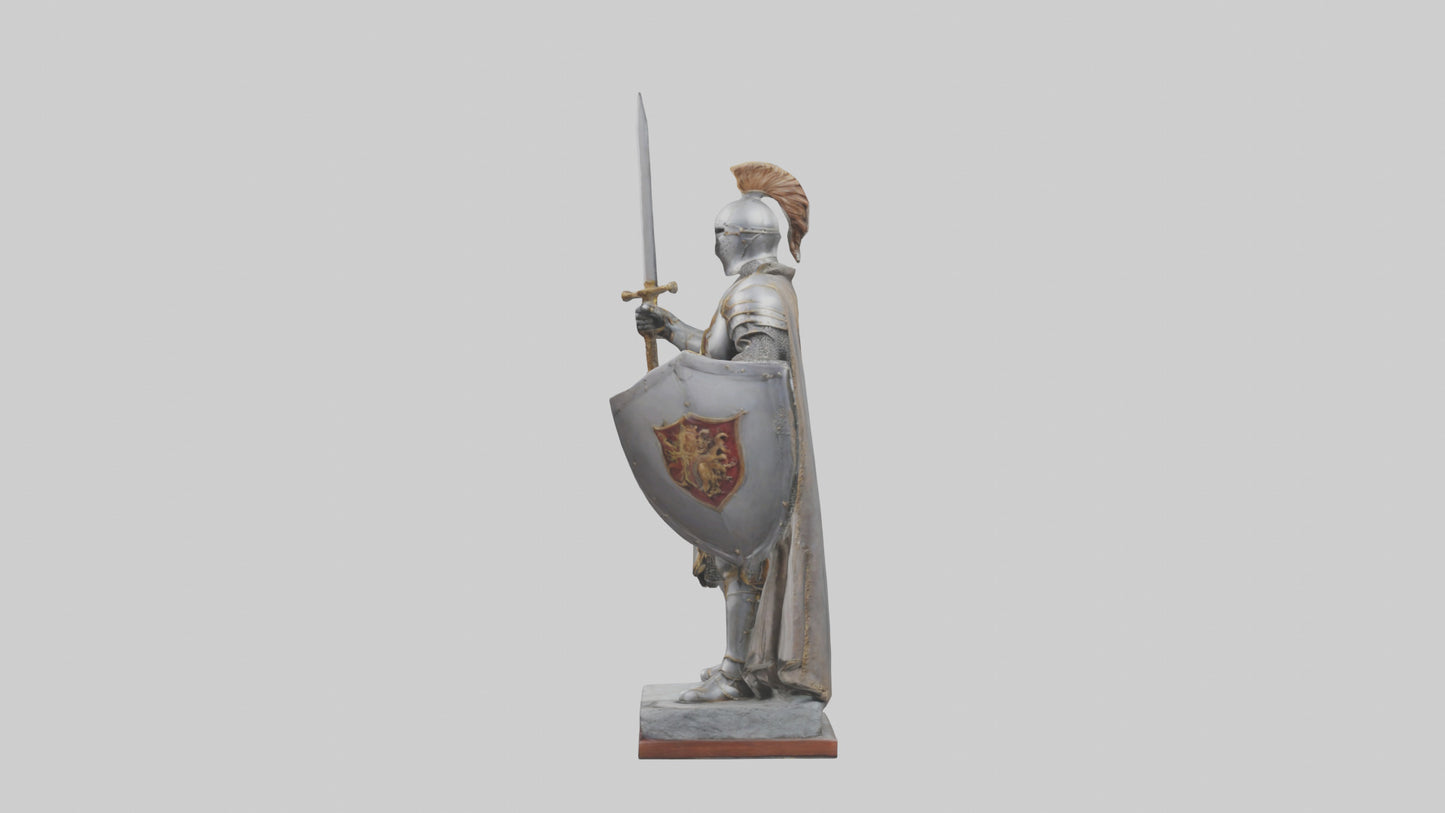 3D model Knight of the Realm Statue model VR / AR / low-poly