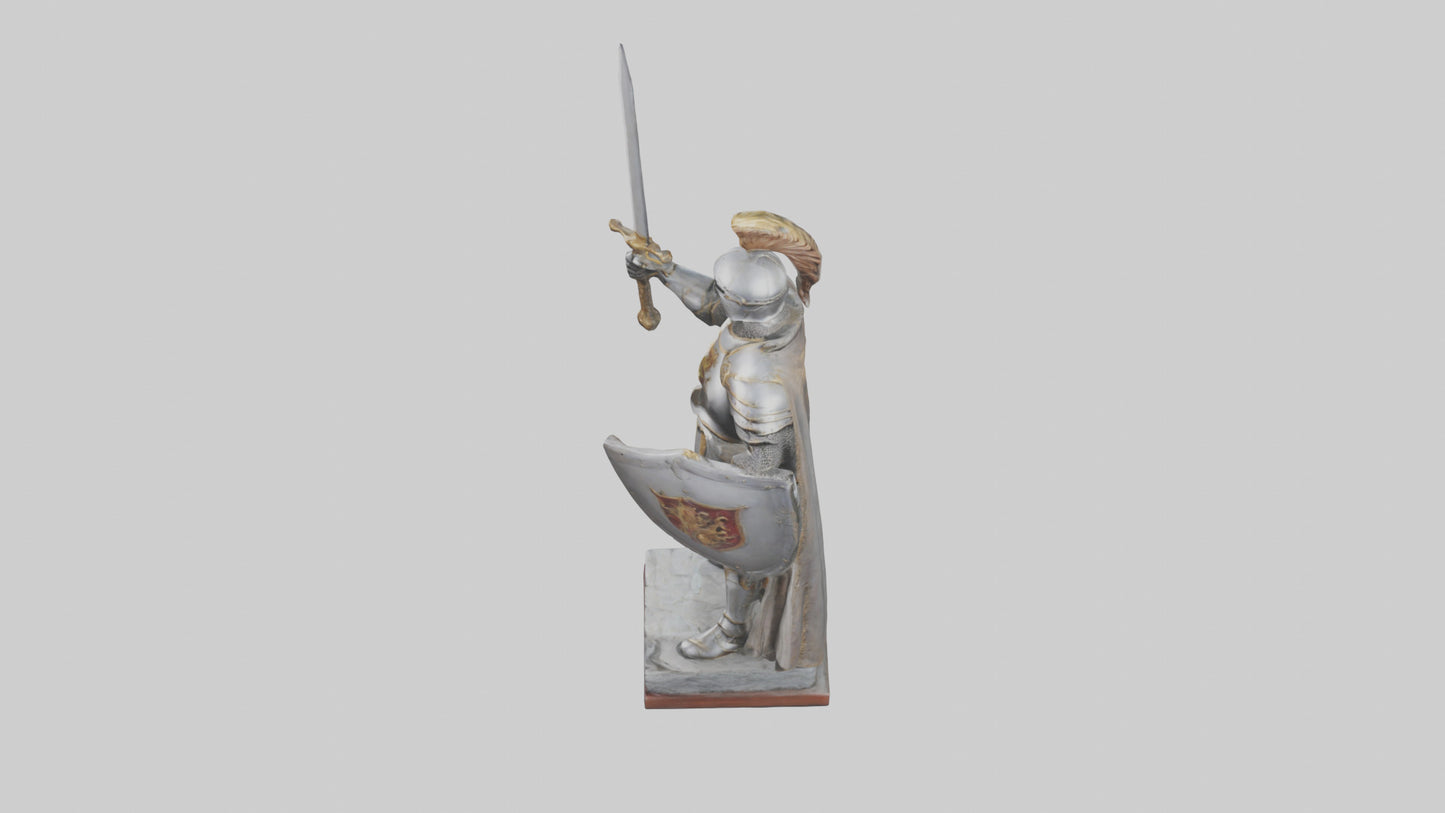3D model Knight of the Realm Statue model VR / AR / low-poly