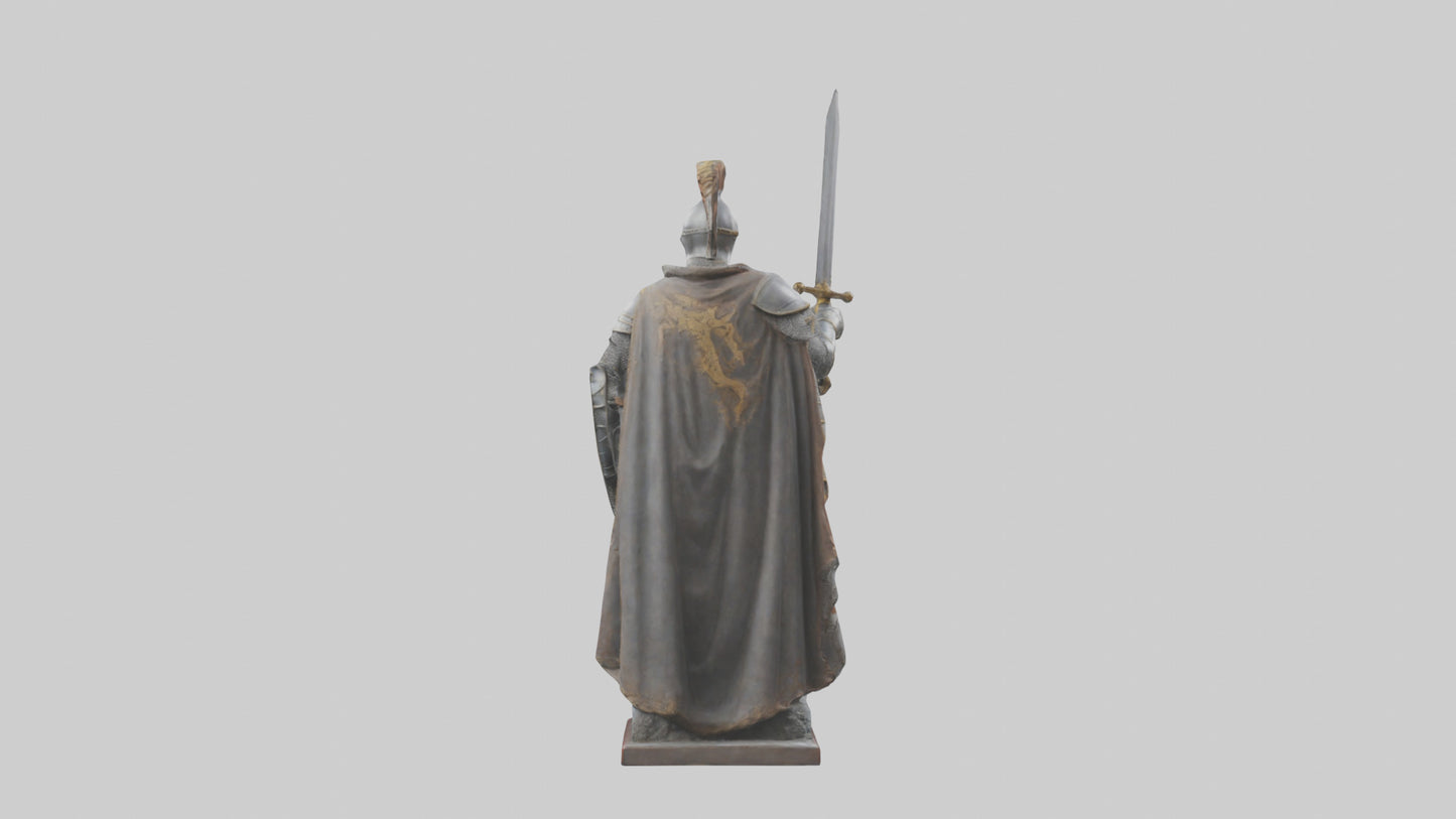 3D model Knight of the Realm Statue model VR / AR / low-poly