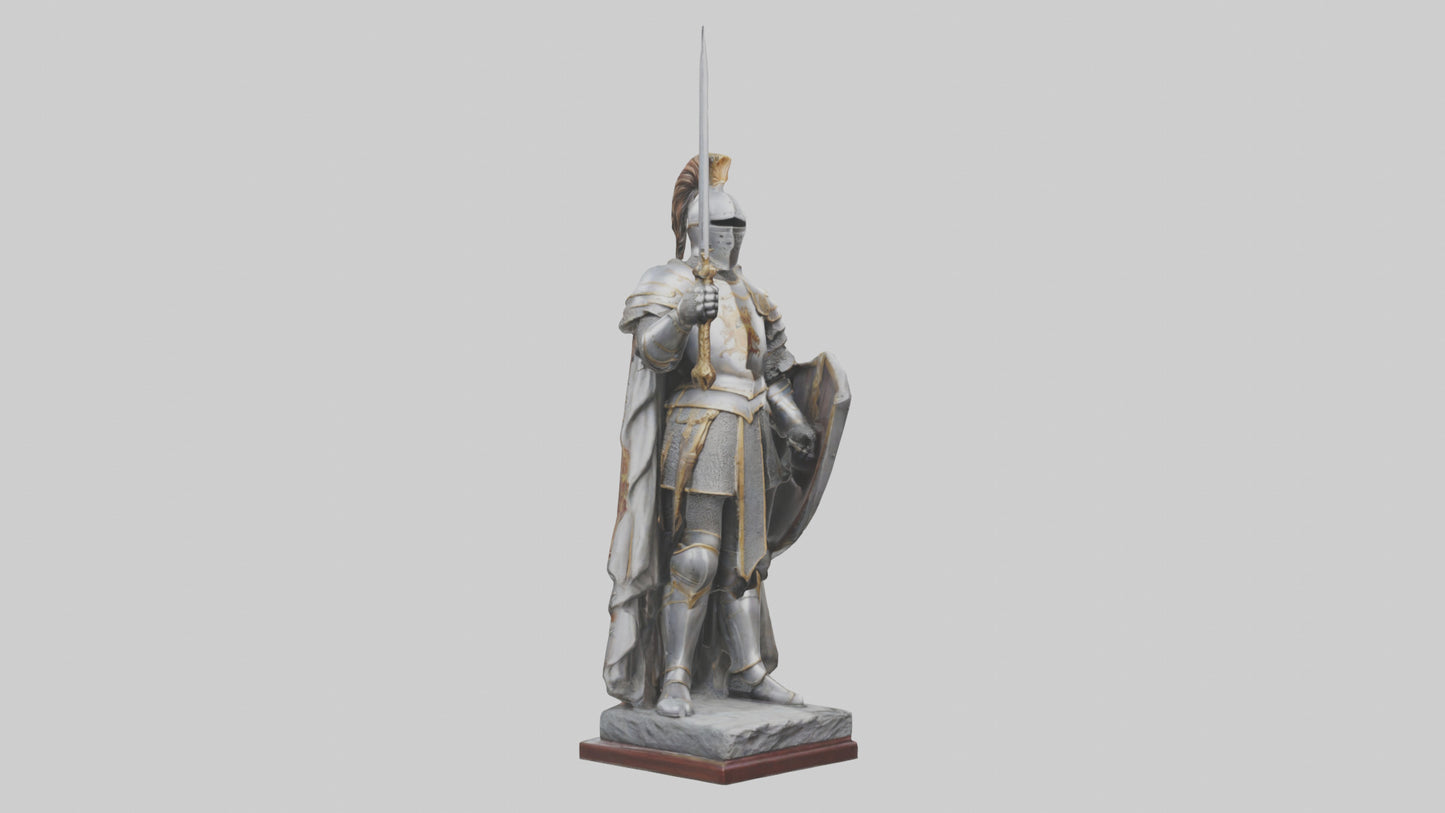 3D model Knight of the Realm Statue model VR / AR / low-poly