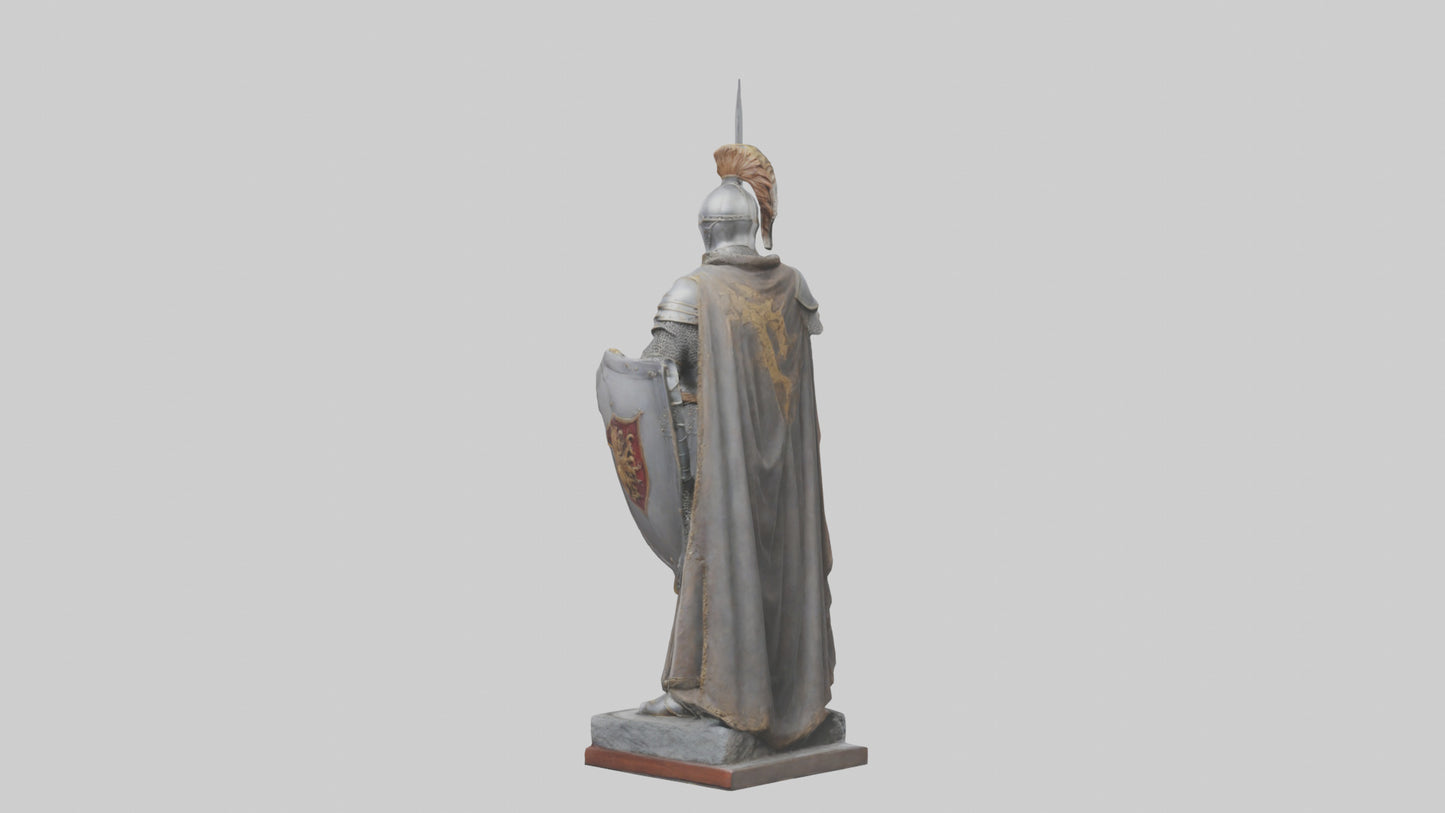 3D model Knight of the Realm Statue model VR / AR / low-poly