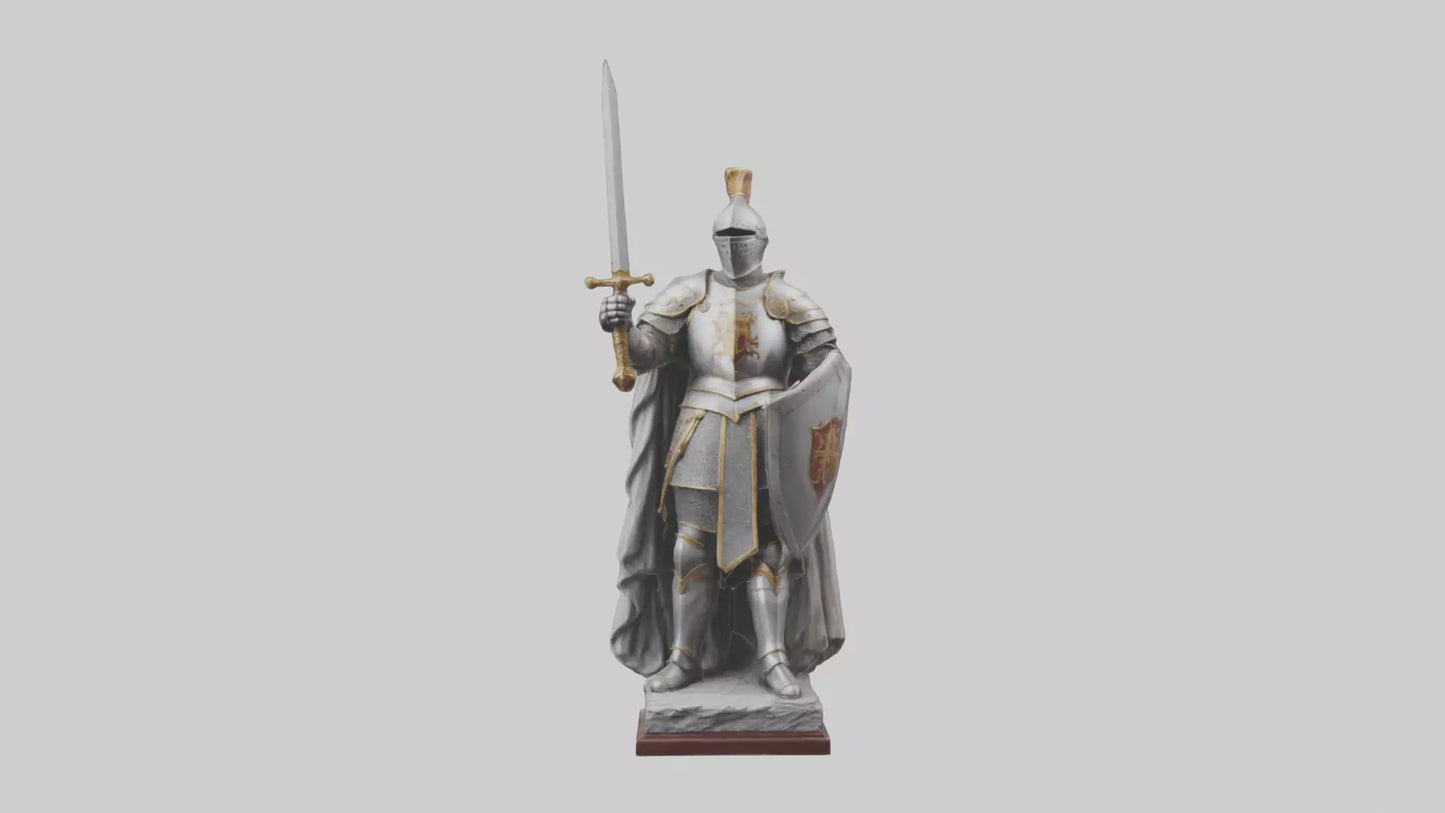 3D model Knight of the Realm Statue model VR / AR / low-poly