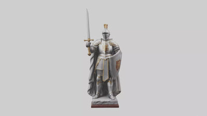 3D model Knight of the Realm Statue model VR / AR / low-poly