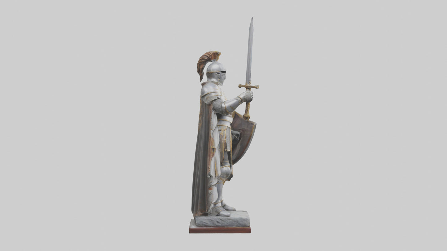 3D model Knight of the Realm Statue model VR / AR / low-poly