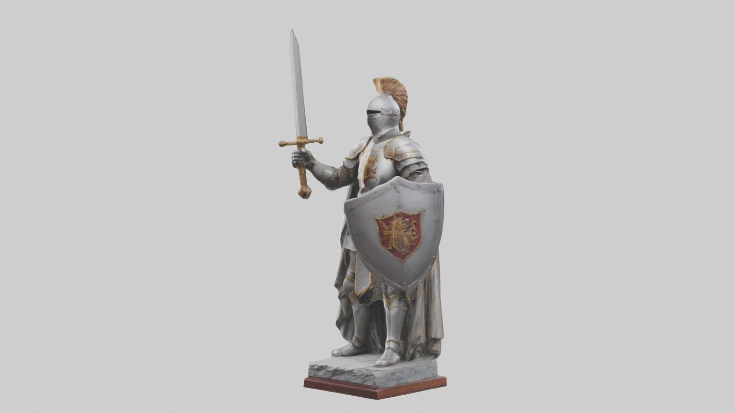 3D model Knight of the Realm Statue model VR / AR / low-poly