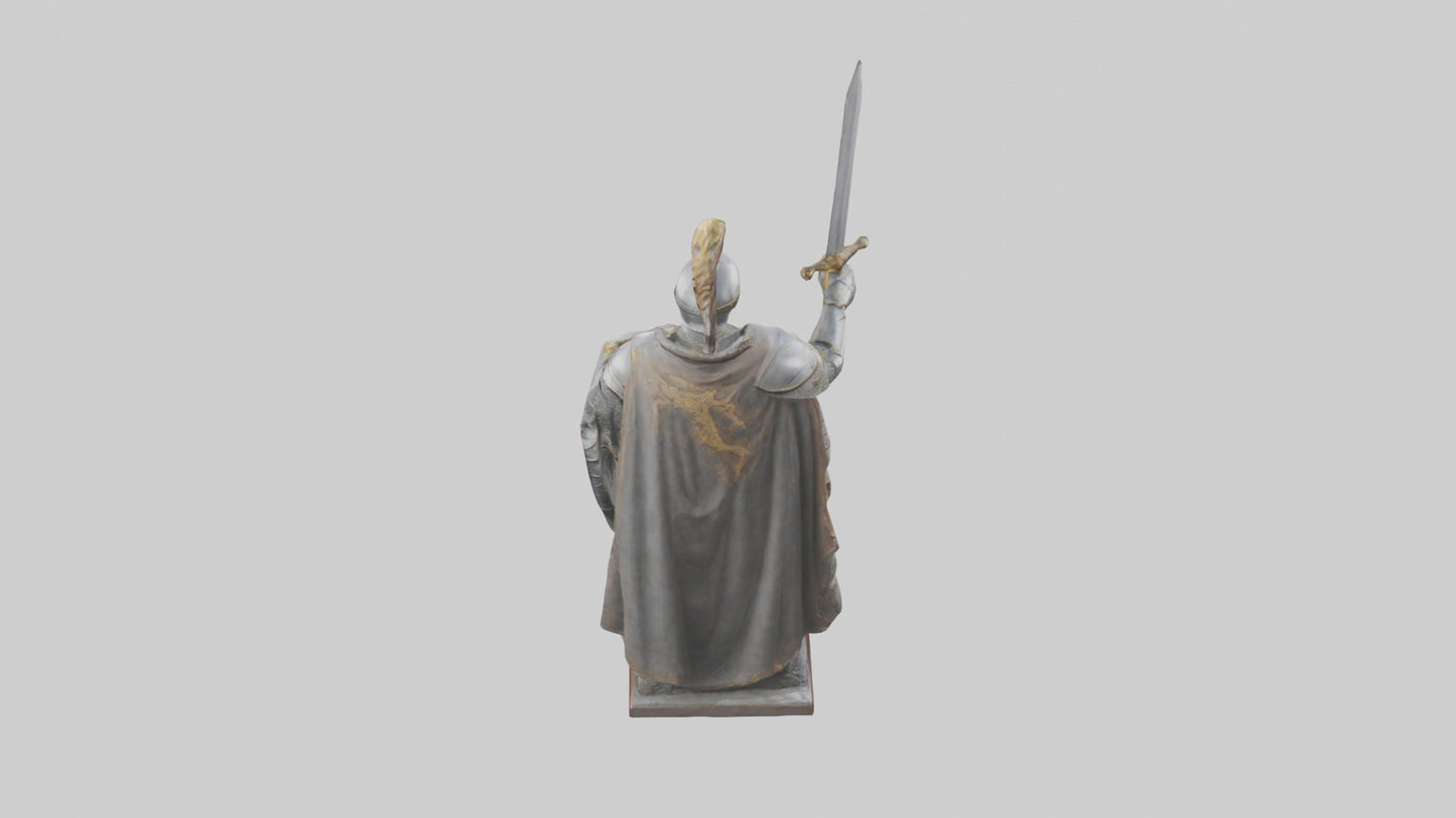 3D model Knight of the Realm Statue model VR / AR / low-poly
