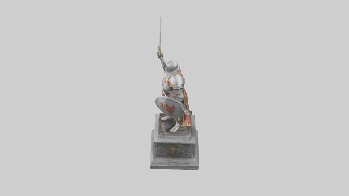 3D model Knight of Valor Statue model VR / AR / low-poly