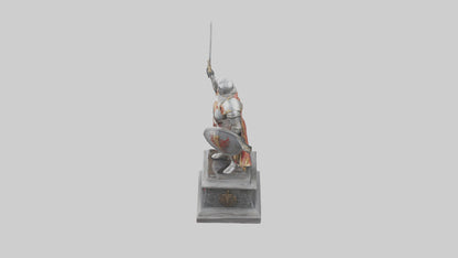 3D model Knight of Valor Statue model VR / AR / low-poly