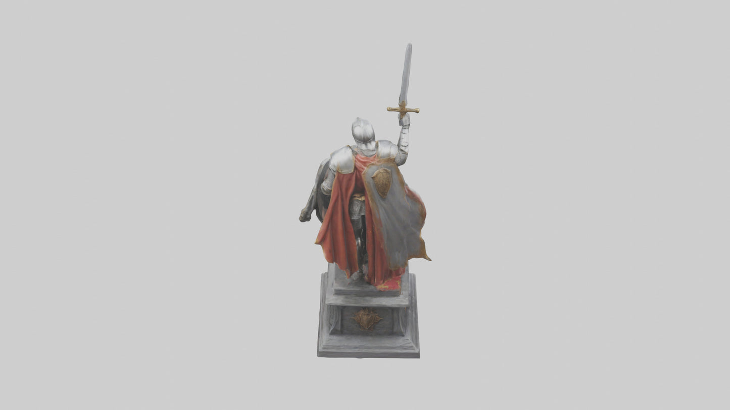 3D model Knight of Valor Statue model VR / AR / low-poly