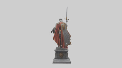 3D model Knight of Valor Statue model VR / AR / low-poly