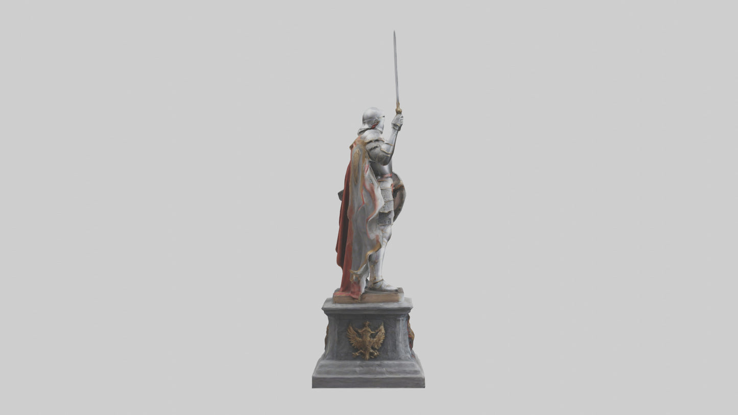 3D model Knight of Valor Statue model VR / AR / low-poly