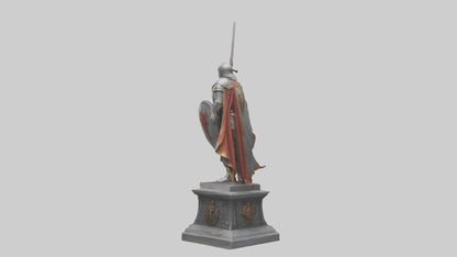 3D model Knight of Valor Statue model VR / AR / low-poly