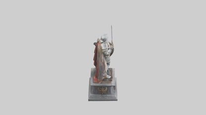 3D model Knight of Valor Statue model VR / AR / low-poly