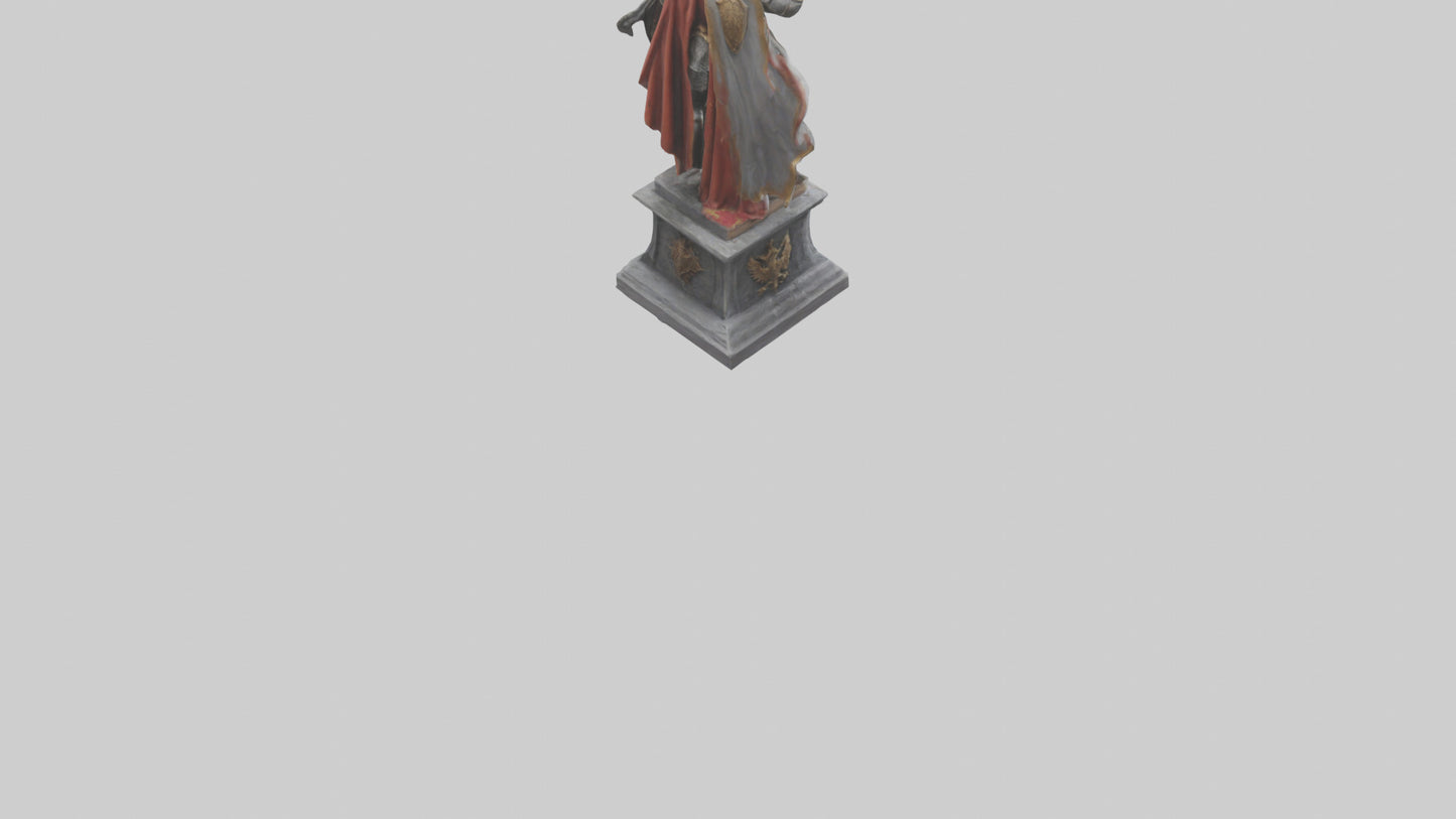 3D model Knight of Valor Statue model VR / AR / low-poly