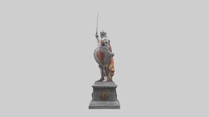 3D model Knight of Valor Statue model VR / AR / low-poly