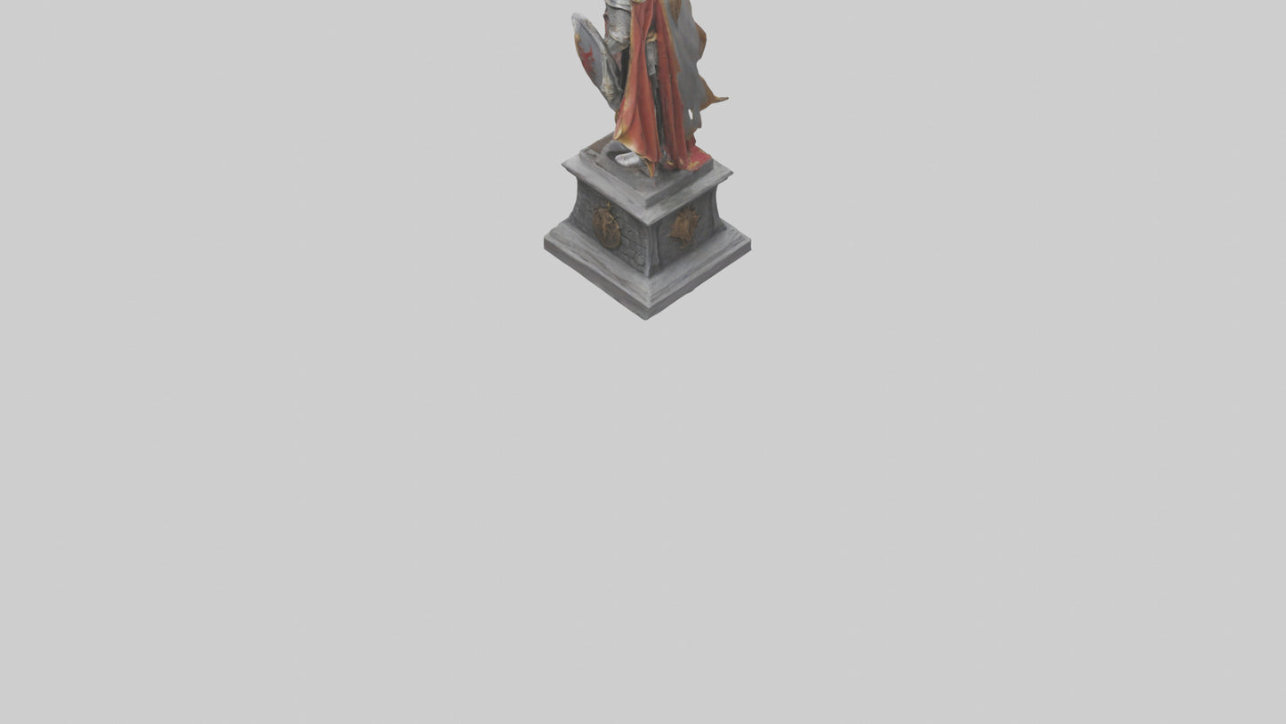 3D model Knight of Valor Statue model VR / AR / low-poly