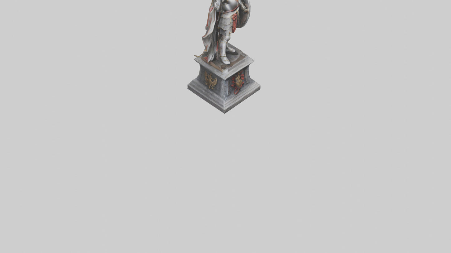 3D model Knight of Valor Statue model VR / AR / low-poly