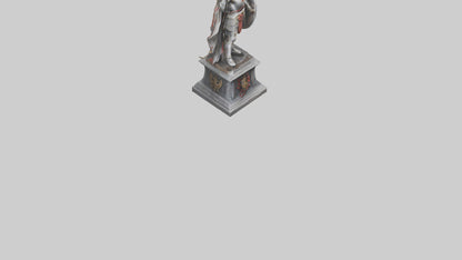 3D model Knight of Valor Statue model VR / AR / low-poly