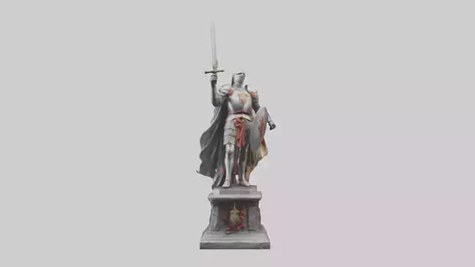 3D model Knight of Valor Statue model VR / AR / low-poly