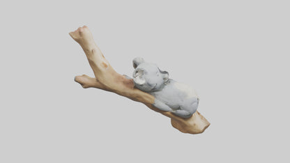 3D model Koala sleeping model VR / AR / low-poly