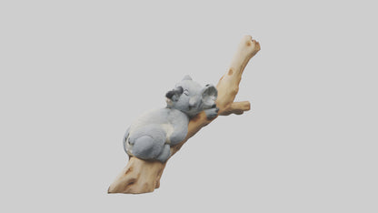 3D model Koala sleeping model VR / AR / low-poly