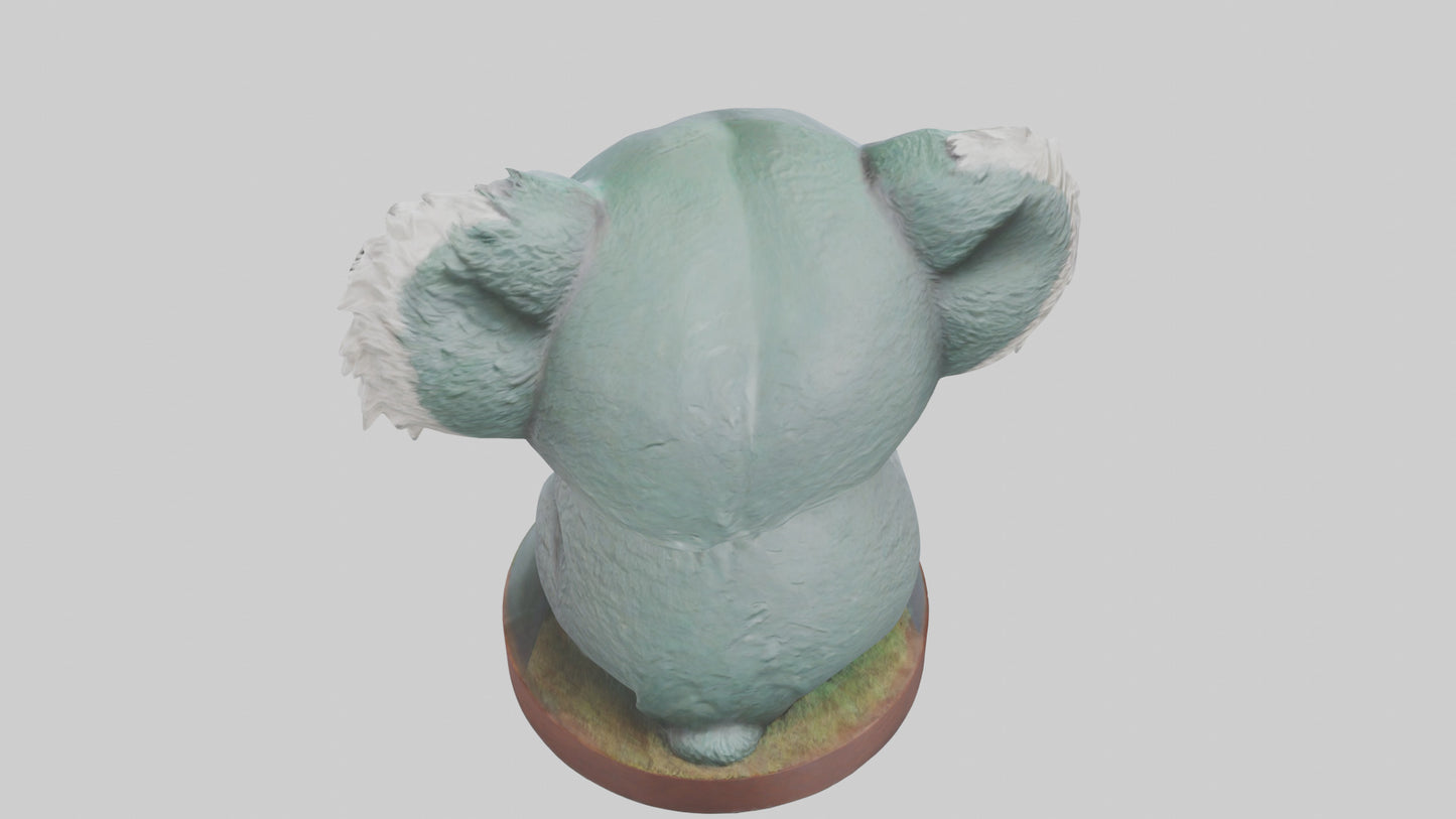 3D model Koala statue model VR / AR / low-poly