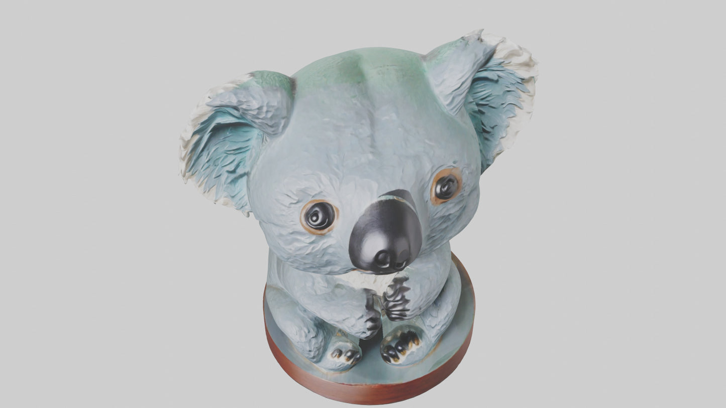 3D model Koala statue model VR / AR / low-poly