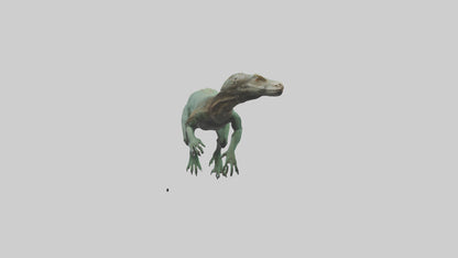 3D model Komodo Dragon climbing model VR / AR / low-poly