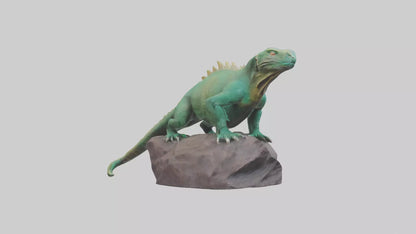 3D model Komodo Dragon statue model VR / AR / low-poly