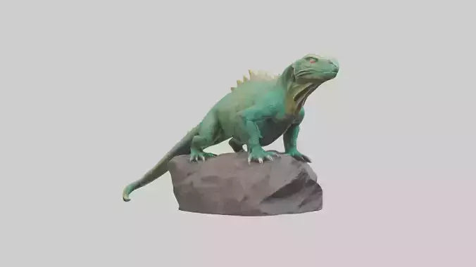 3D model Komodo Dragon statue model VR / AR / low-poly