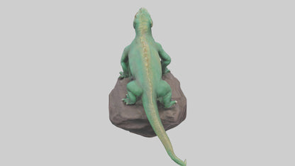 3D model Komodo Dragon statue model VR / AR / low-poly