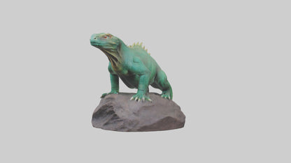 3D model Komodo Dragon statue model VR / AR / low-poly