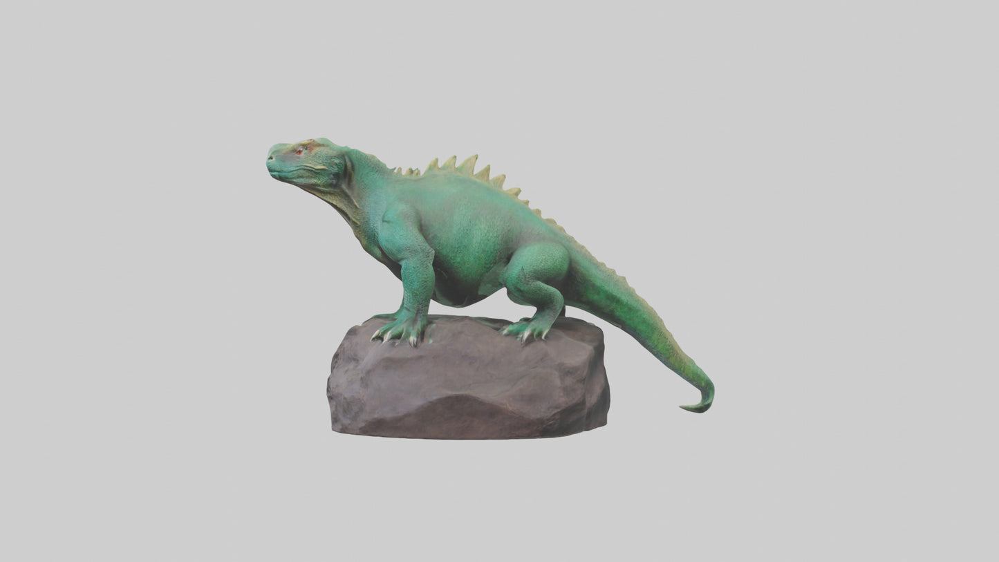 3D model Komodo Dragon statue model VR / AR / low-poly