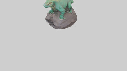 3D model Komodo Dragon statue model VR / AR / low-poly