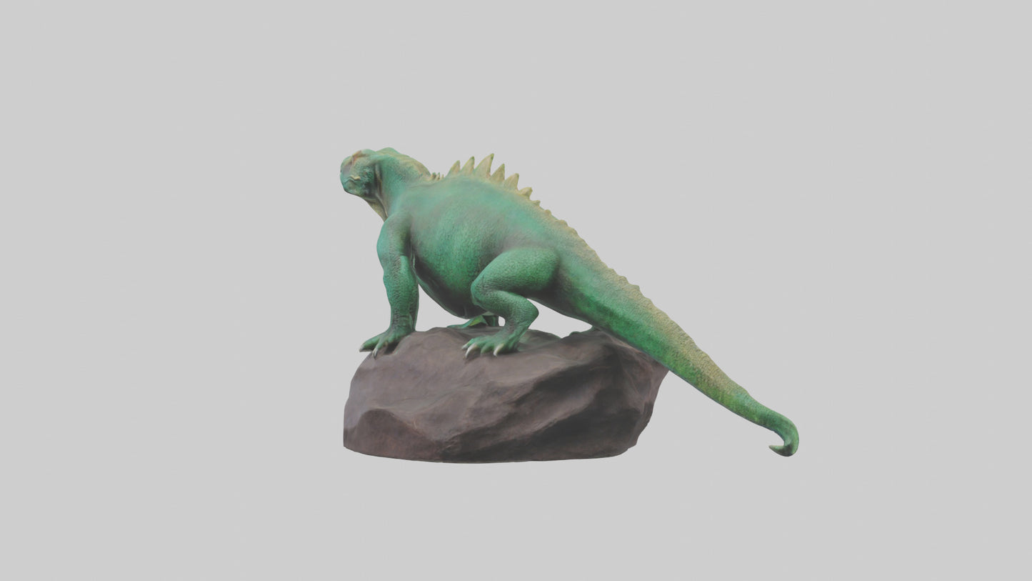3D model Komodo Dragon statue model VR / AR / low-poly