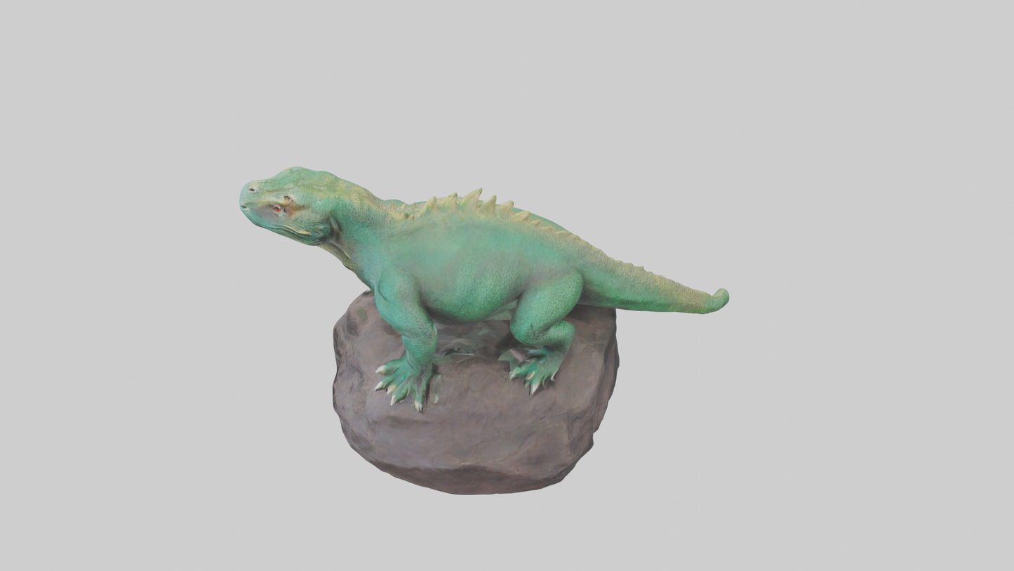 3D model Komodo Dragon statue model VR / AR / low-poly