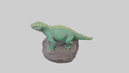 3D model Komodo Dragon statue model VR / AR / low-poly
