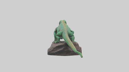 3D model Komodo Dragon statue model VR / AR / low-poly