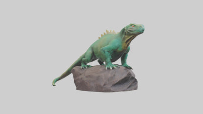 3D model Komodo Dragon statue model VR / AR / low-poly