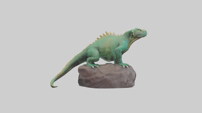 3D model Komodo Dragon statue model VR / AR / low-poly