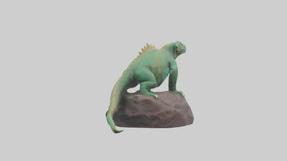 3D model Komodo Dragon statue model VR / AR / low-poly