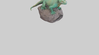 3D model Komodo Dragon statue model VR / AR / low-poly
